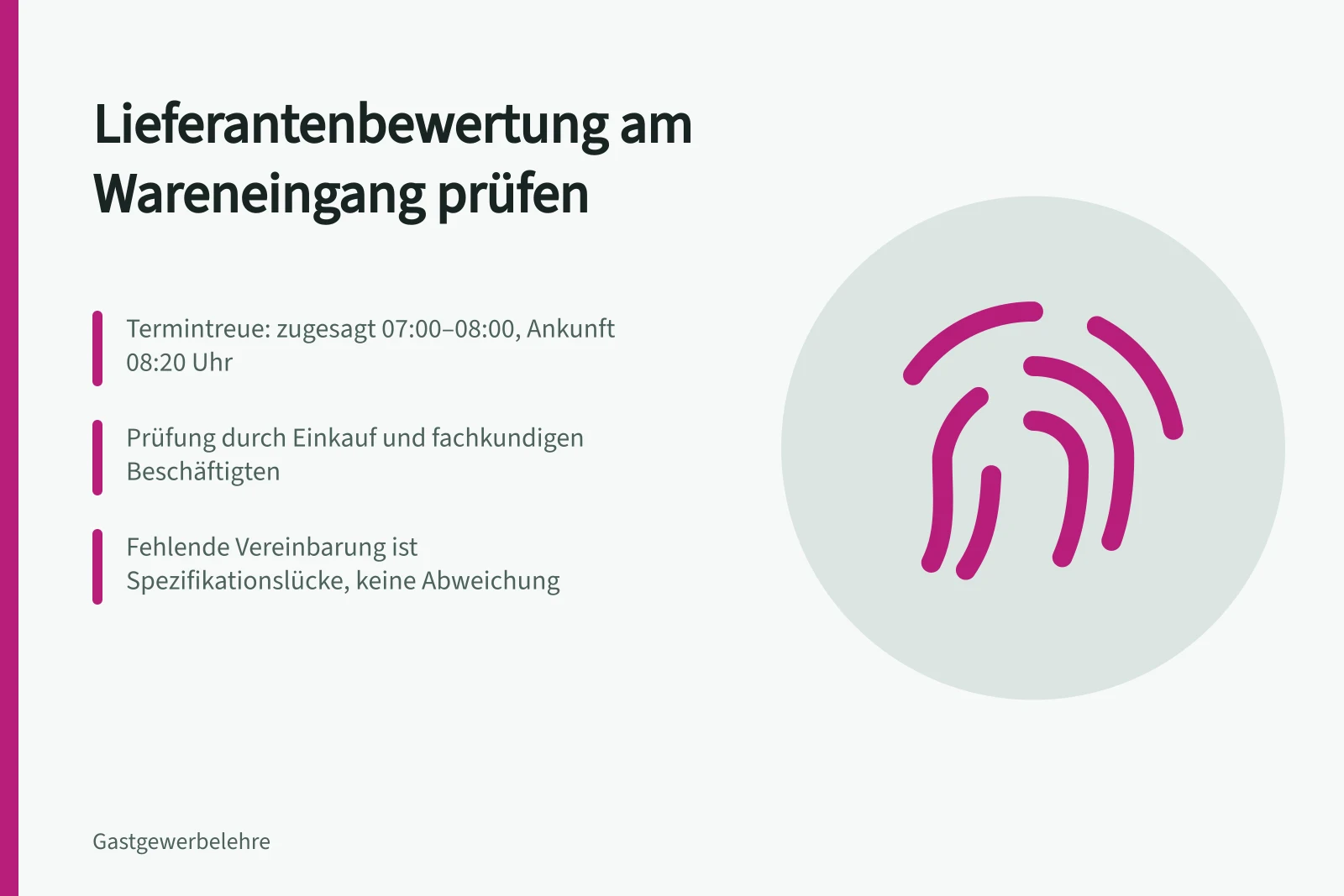 Bewertungsraster für Lieferanten mit Wareneingangsprüfung und Abweichungsnotiz